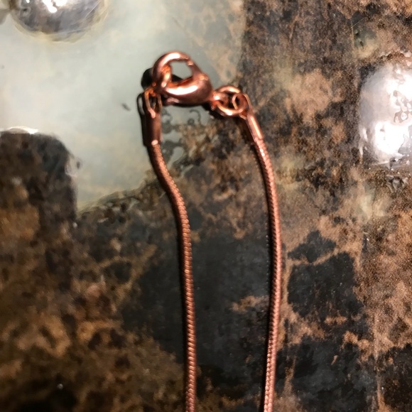 Aqua handmade necklace copper wire wrap NWT - Picture 5 of 8